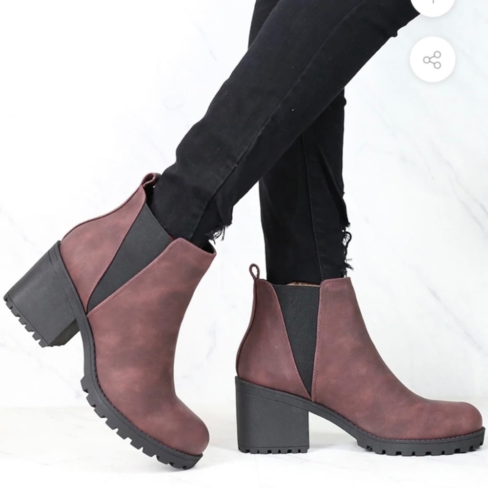 Wine colored booties Dirty Laundry